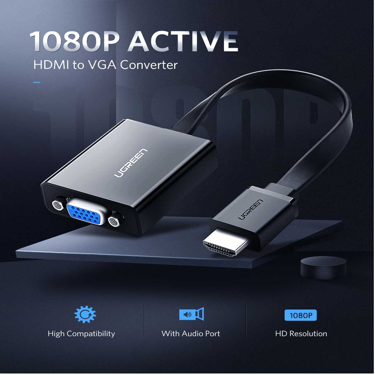 تبدیل HDMI به VGA حرفه ای برند UGREEN