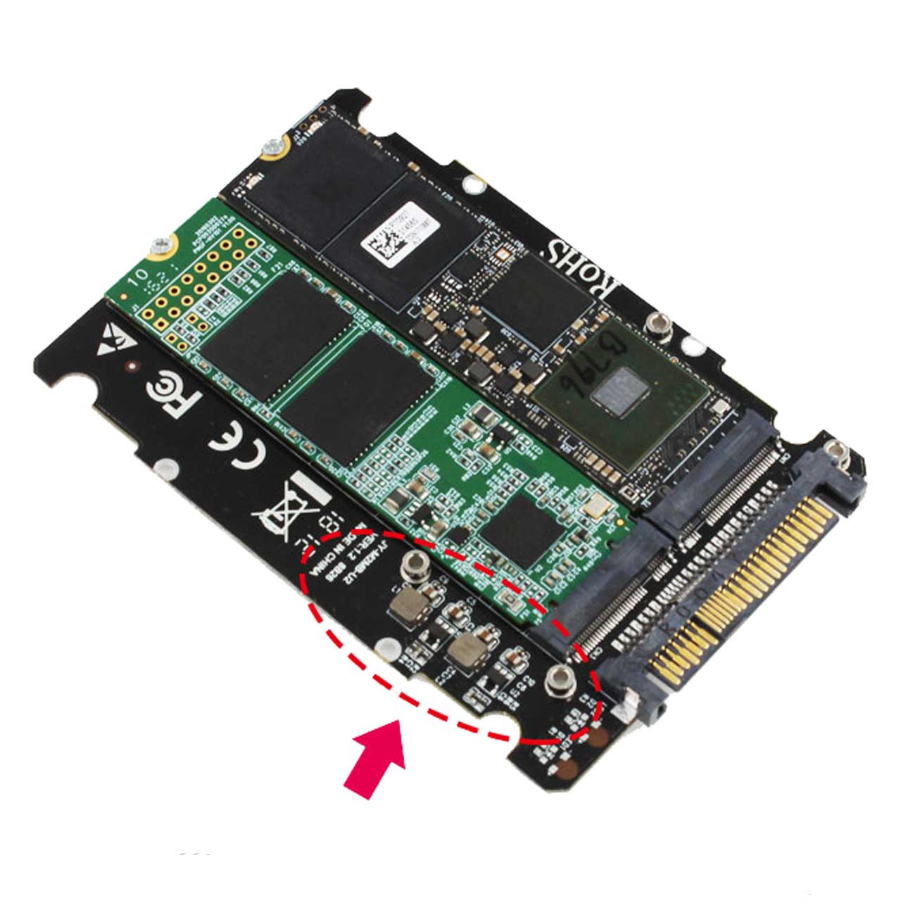  U2PCB U.2 riser card SFF-8639 SSD expansion card PCIE3.0 X4 SATA