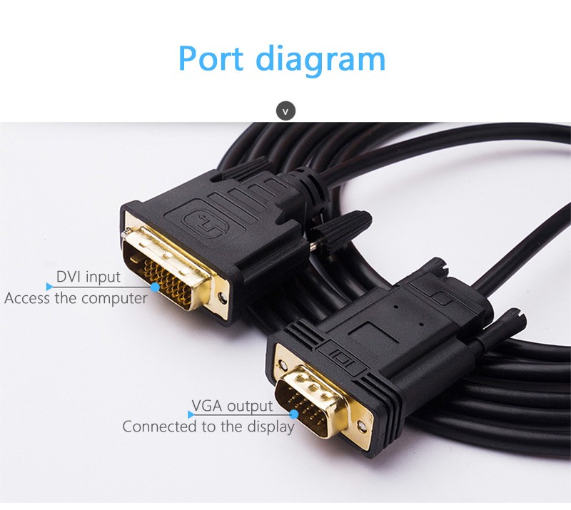 تبدیل DVI-D به VGA اکتیو کابل دار