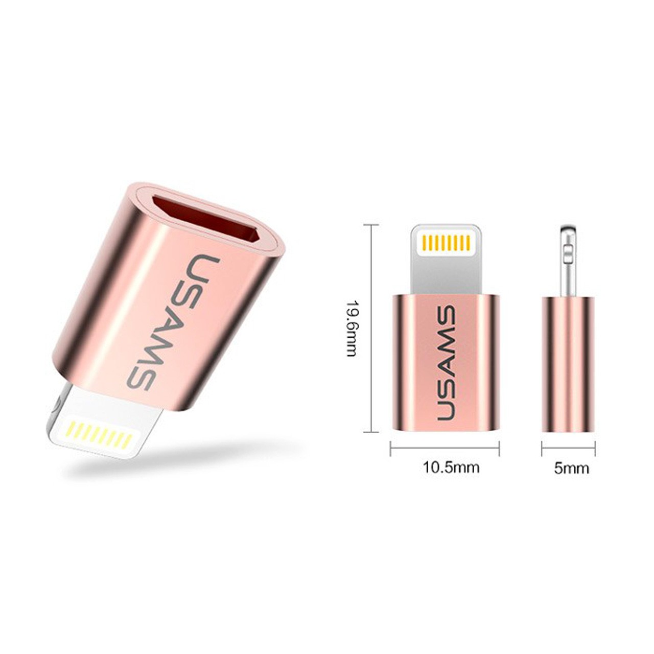 تبدیل MICRO USB ماده به LIGHTNING مارک USAMS