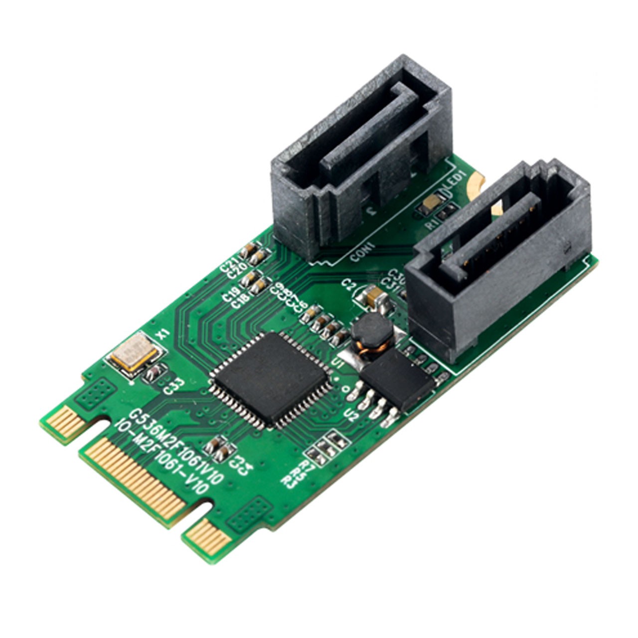 تبدیل mini PCIe / M.2 به پورت SATA 6G RAID مدل IO-M2F1061R-2IR با چیپ AS1061R