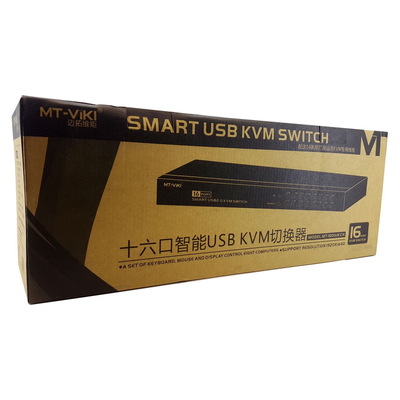 KVM USB اتوماتیک 16 پورت برند MT-VIKI مدل MT-1601UK-CH