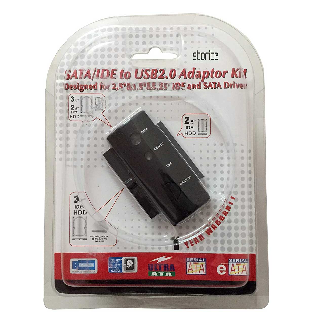 تبدیل USB به SATA و IDE به همراه آداپتور