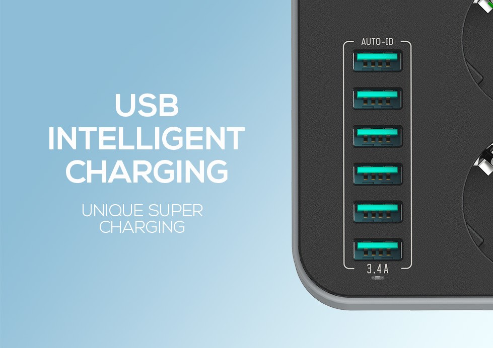 چند راهی برق و شارژر USB مارک LDNIO مدل SE3631