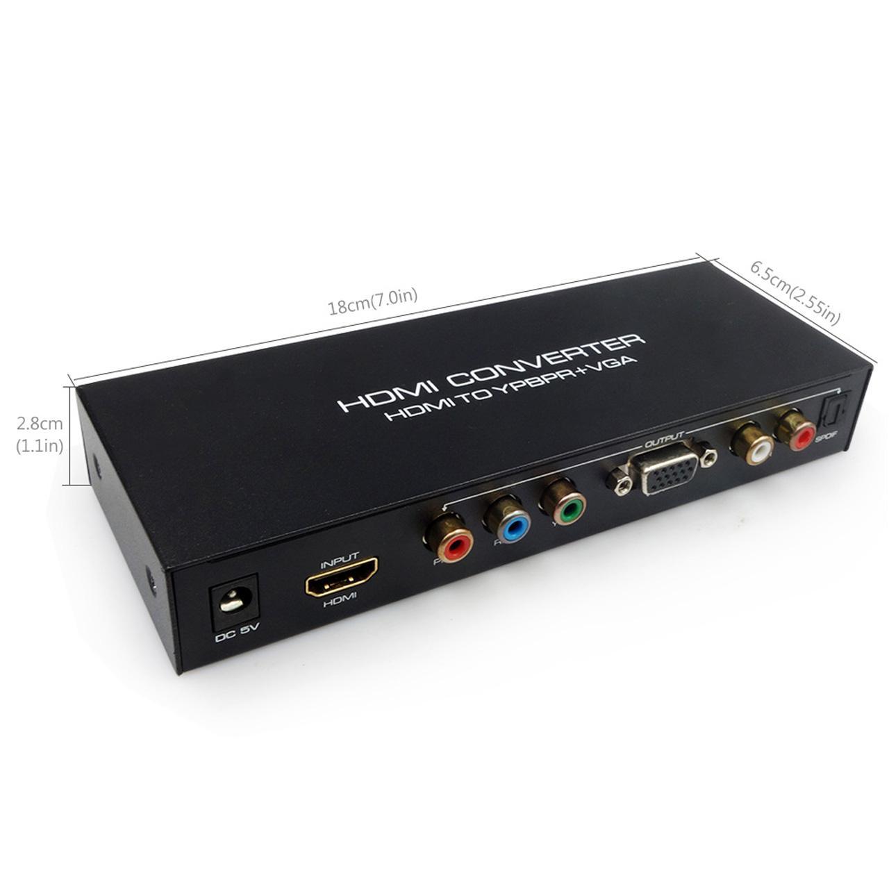 HDMI TO RGB+VGA+SPDIF Converter