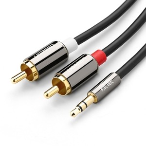 UGREEN 3.5mm male to 2RCA male cable with tiny & metal connector av116
