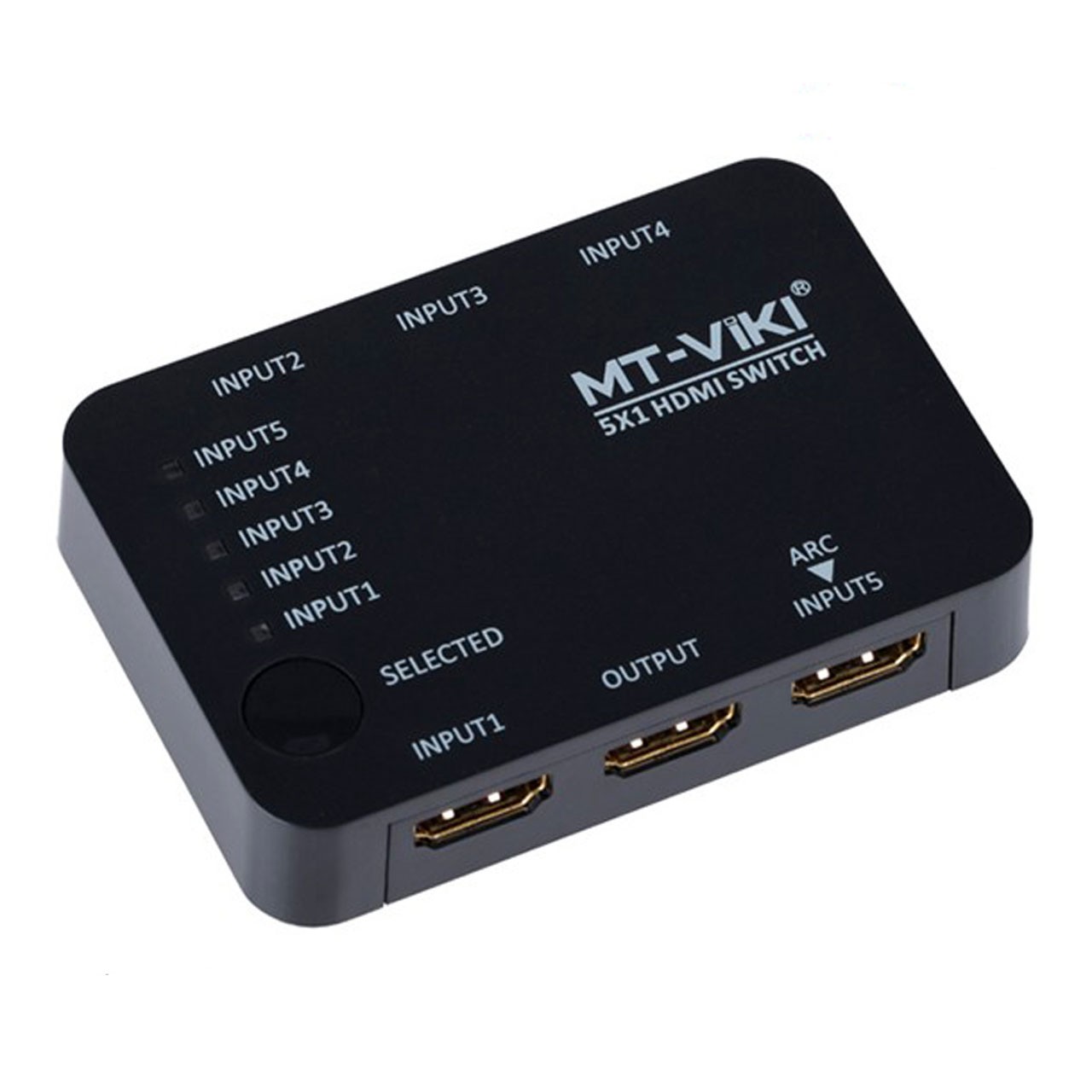 سوییچ 5 پورت HDMI 4K با قابلیت ARC مدل MT-SW501SR 

MT-VIKI 5 port HDMI switch with IR remote support 3D 4K*2K MT-SW501SR