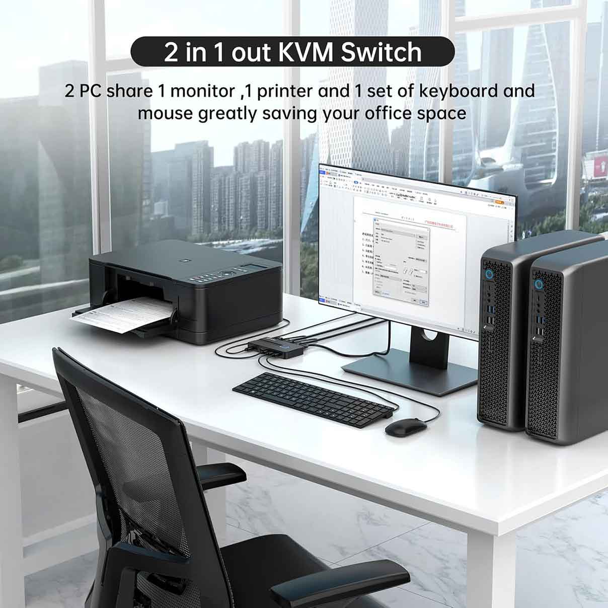 KVM HDMI دو پورت برند MT-VIKI 