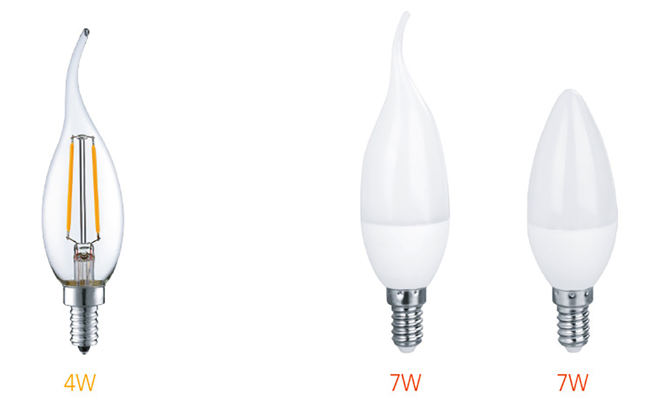 لامپ شمعی و فیلامنتی آینده پایه E14