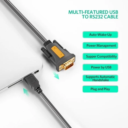 تبدیل USB به سریال UGREEN مدل CR104