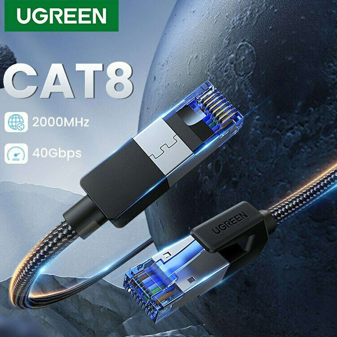 کابل شبکه CAT8 یوگرین 2 متر مدل NW153/80431
