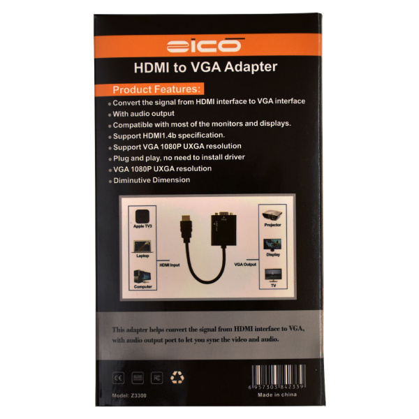 تبدیل HDMI به VGA برند ZICO مدل Z3300