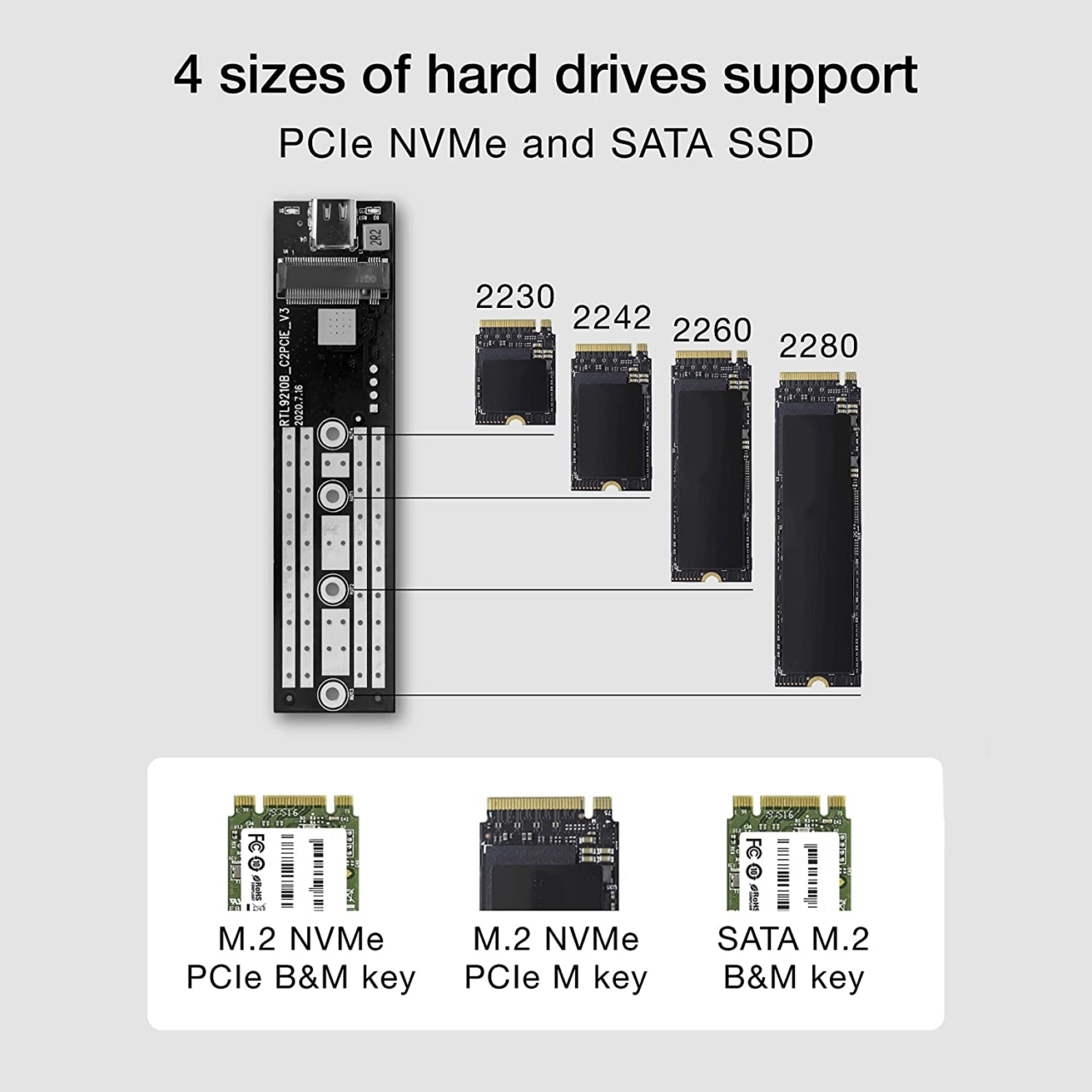 باکس هارد M2 NVME برند EZCast