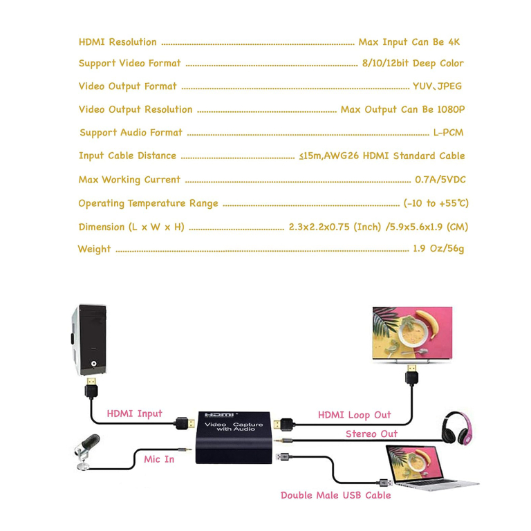 کارت کپچر اکسترنال HDMI به همراه صدا