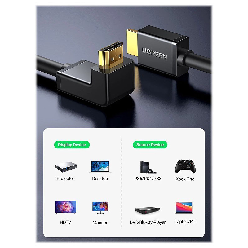 کابل 2.0 HDMI برند یوگرین 270 درجه مدل 10172