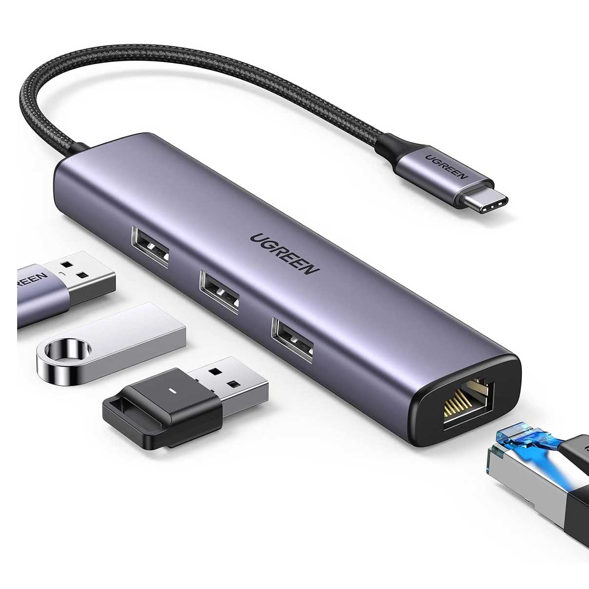 Ugreen 4-in-1 USB-C Ethernet HUB 60600 (1)