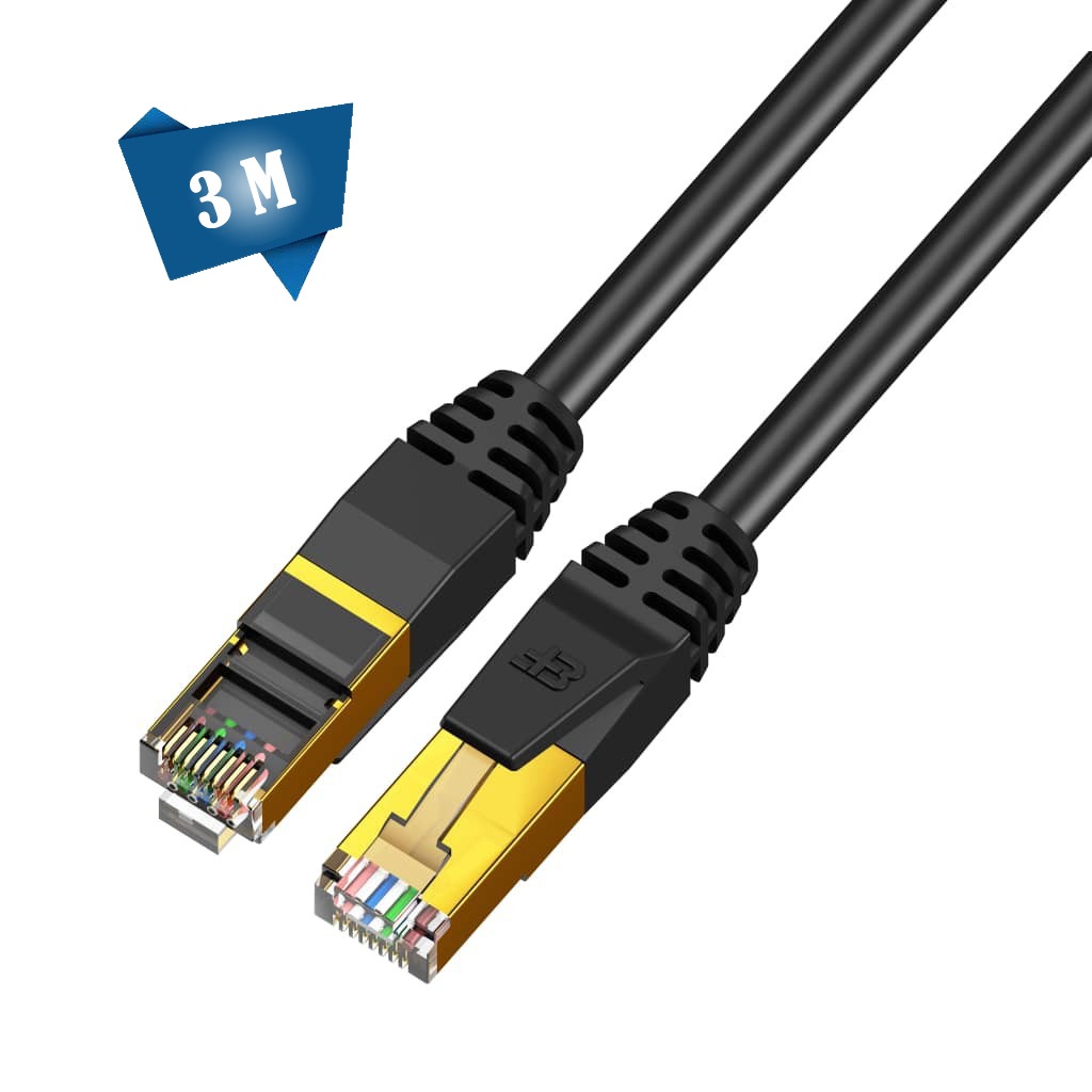کابل شبکه CAT8 SFTP برند BF PLUS سه متر