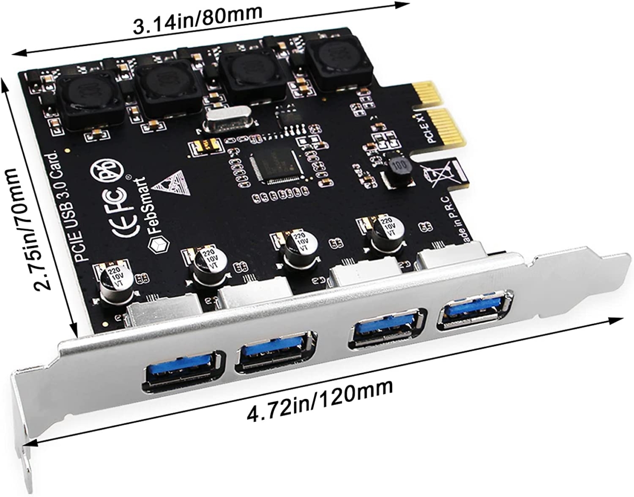 کارت 4 پورت PCI Express USB 3.0