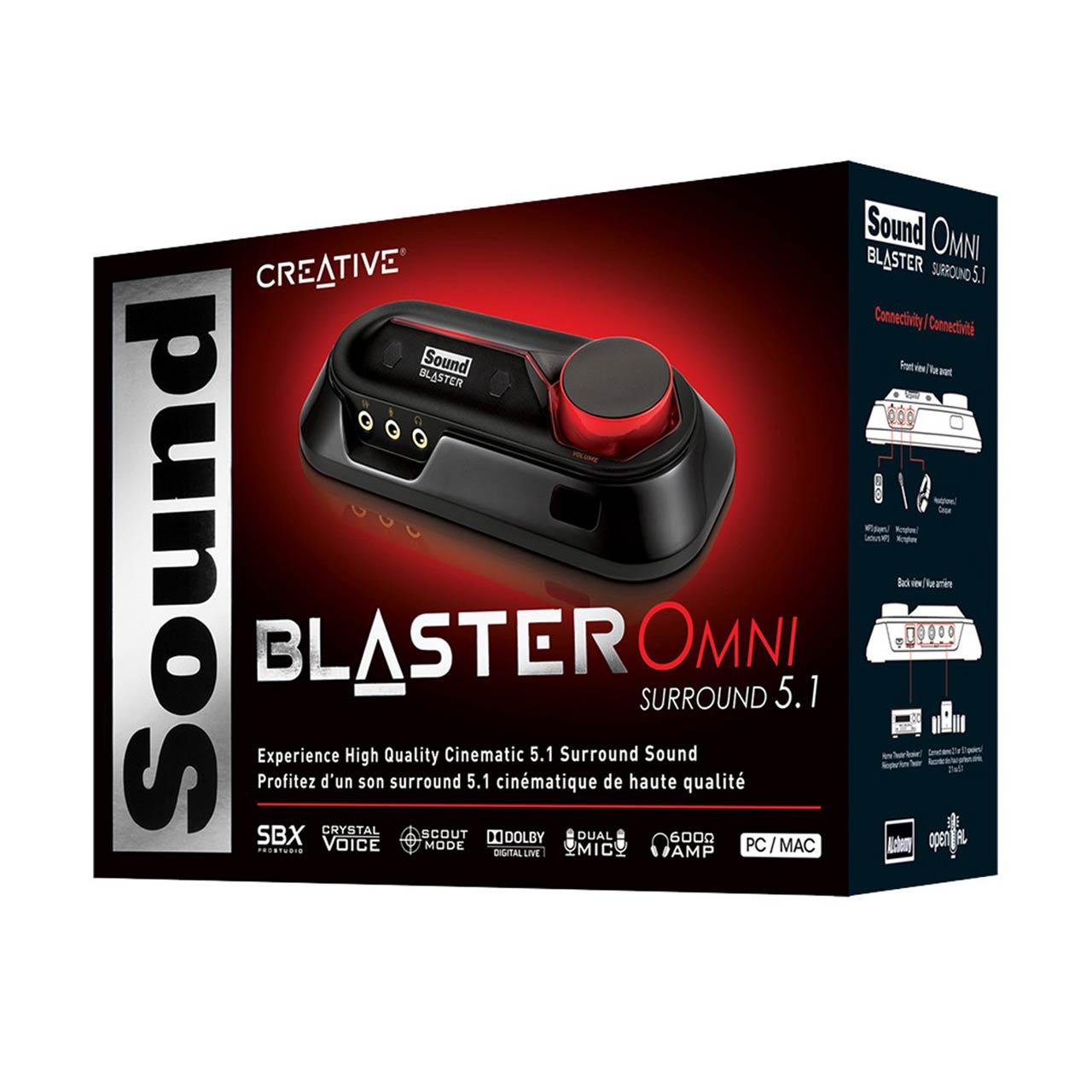 کارت صدا حرفه ای Creative مدل Sound Blaster Omni Surround 5.1