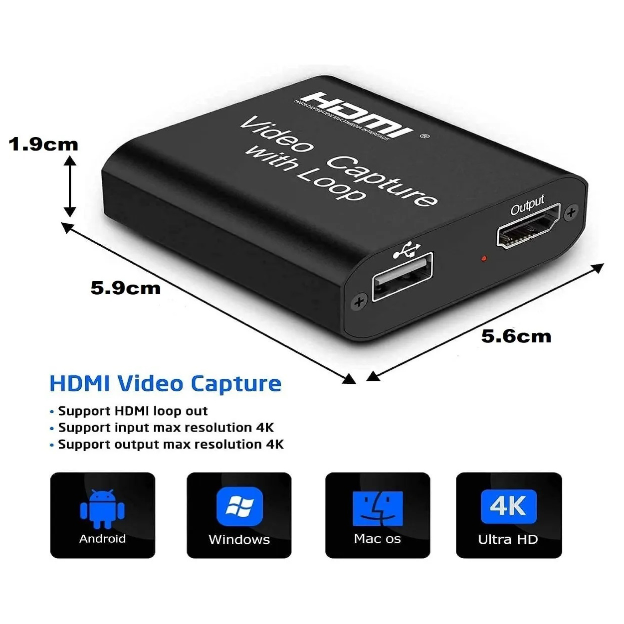 کارت کپچر اکسترنال HDMI با پورت USB2.0