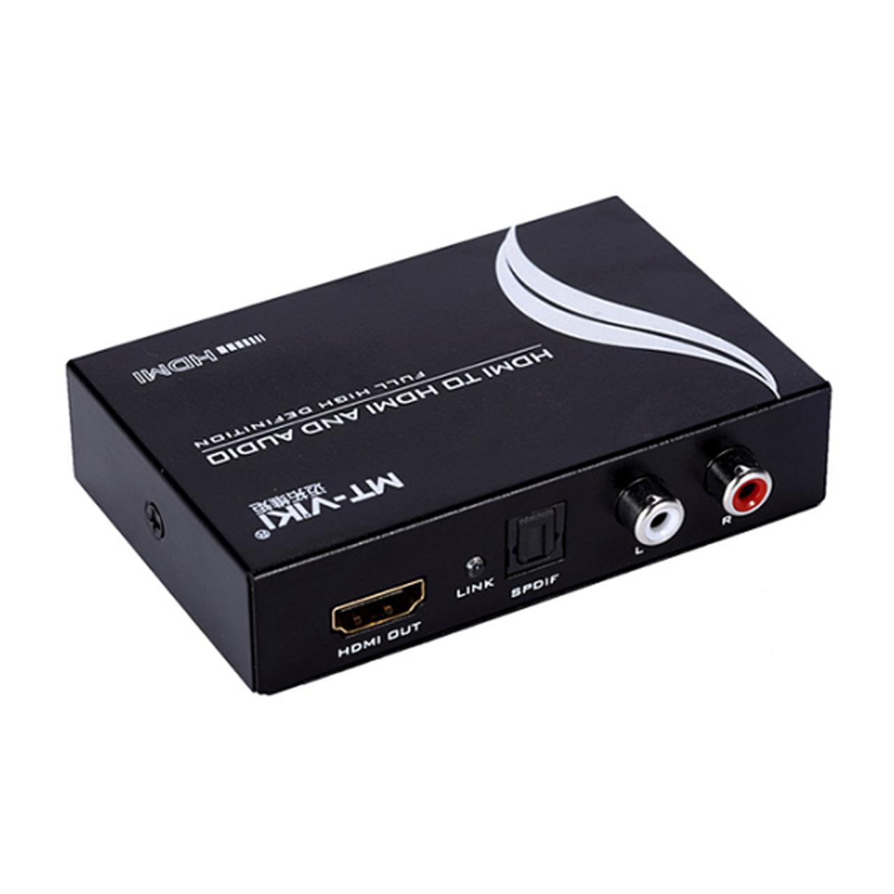 تبدیل HDMI به AUDIO دیجیتال و آنالوگ و HDMI 

HDMI to HDMI & Optical SPDIF Suppport 5.1 + RCA L/R Audio