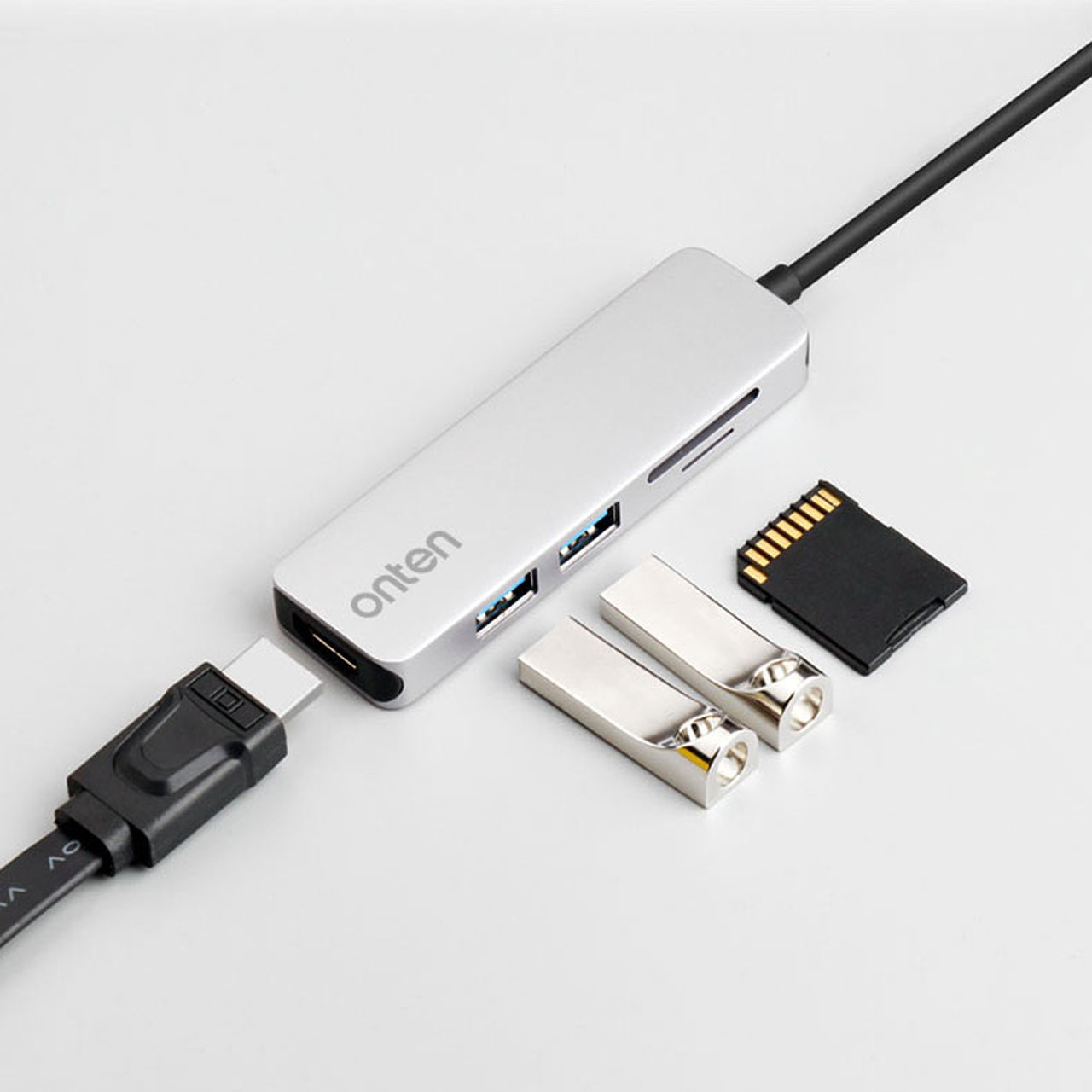 تبدیل Type-C به HDMI/USB3.0/SD برند ONTEN مدل OTN-9591