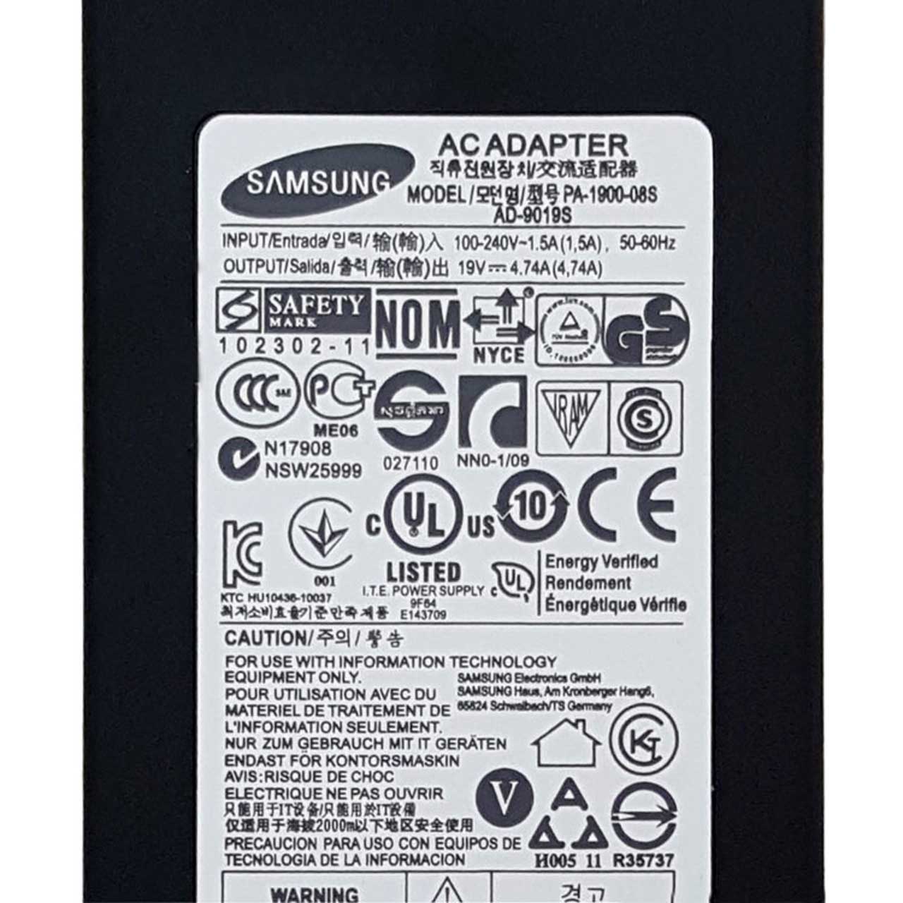 آداپتور لپ تاپ سامسونگ Samsung 19V 4.7A