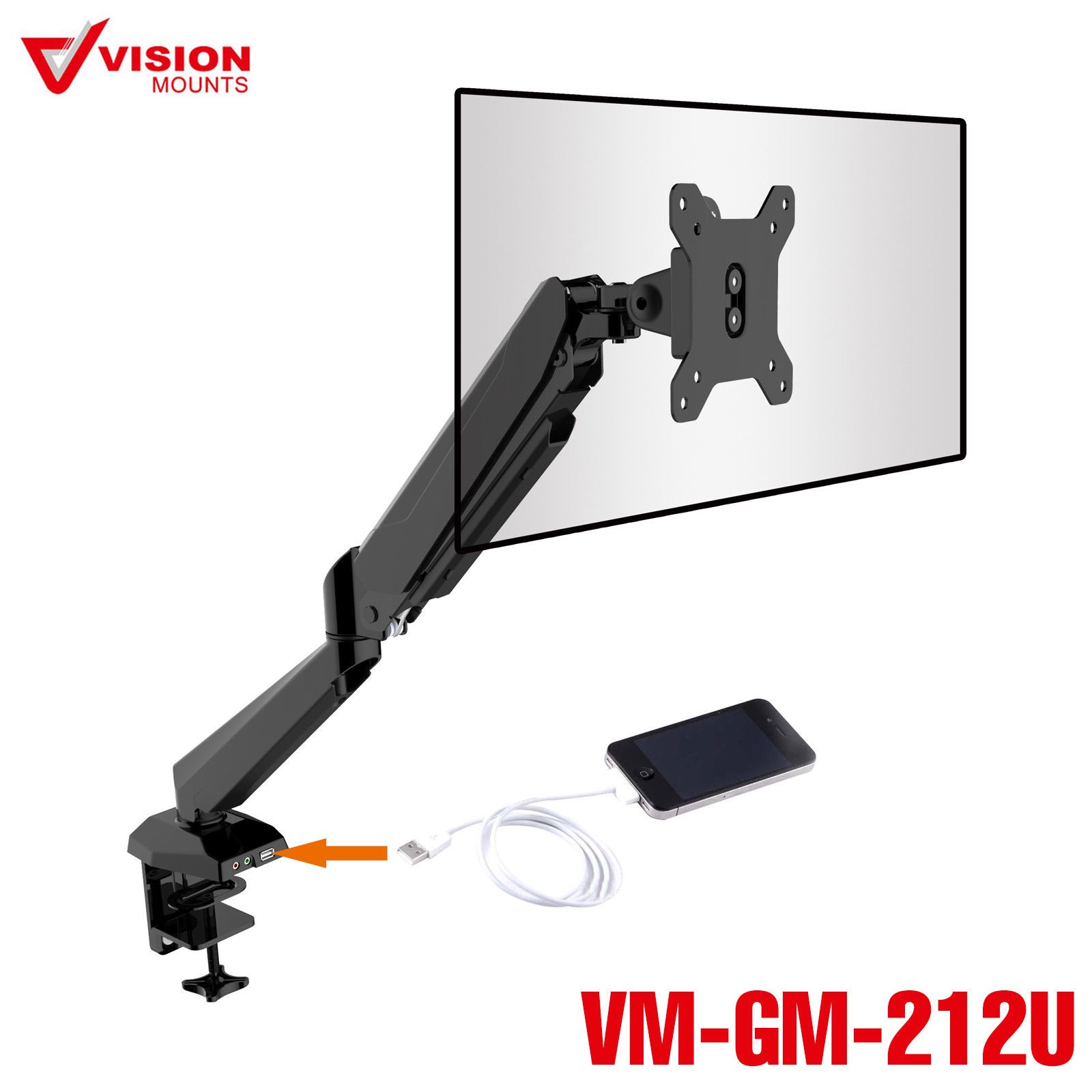 پایه رومیزی گازی متحرک LED/LCD مدل VM-GM212U