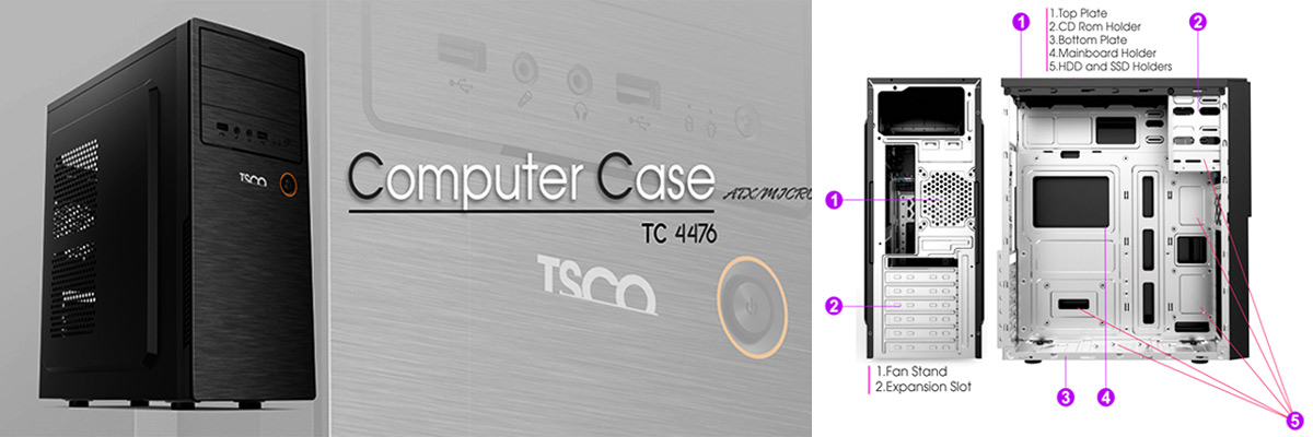 کیس کامپیوتر تسکو Tsco TC 4476