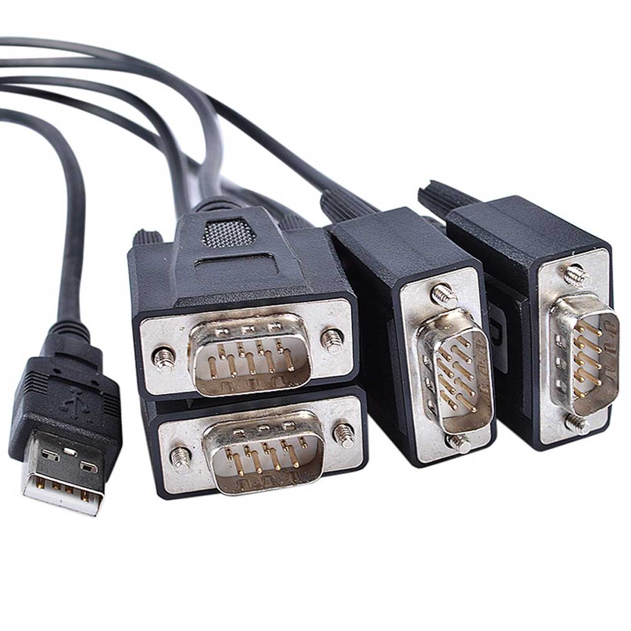 تبدیل USB به سریال 4 پورت Z-TEK مبدل USB به 4RS232 برند Z-TEK مدل ZE552A 