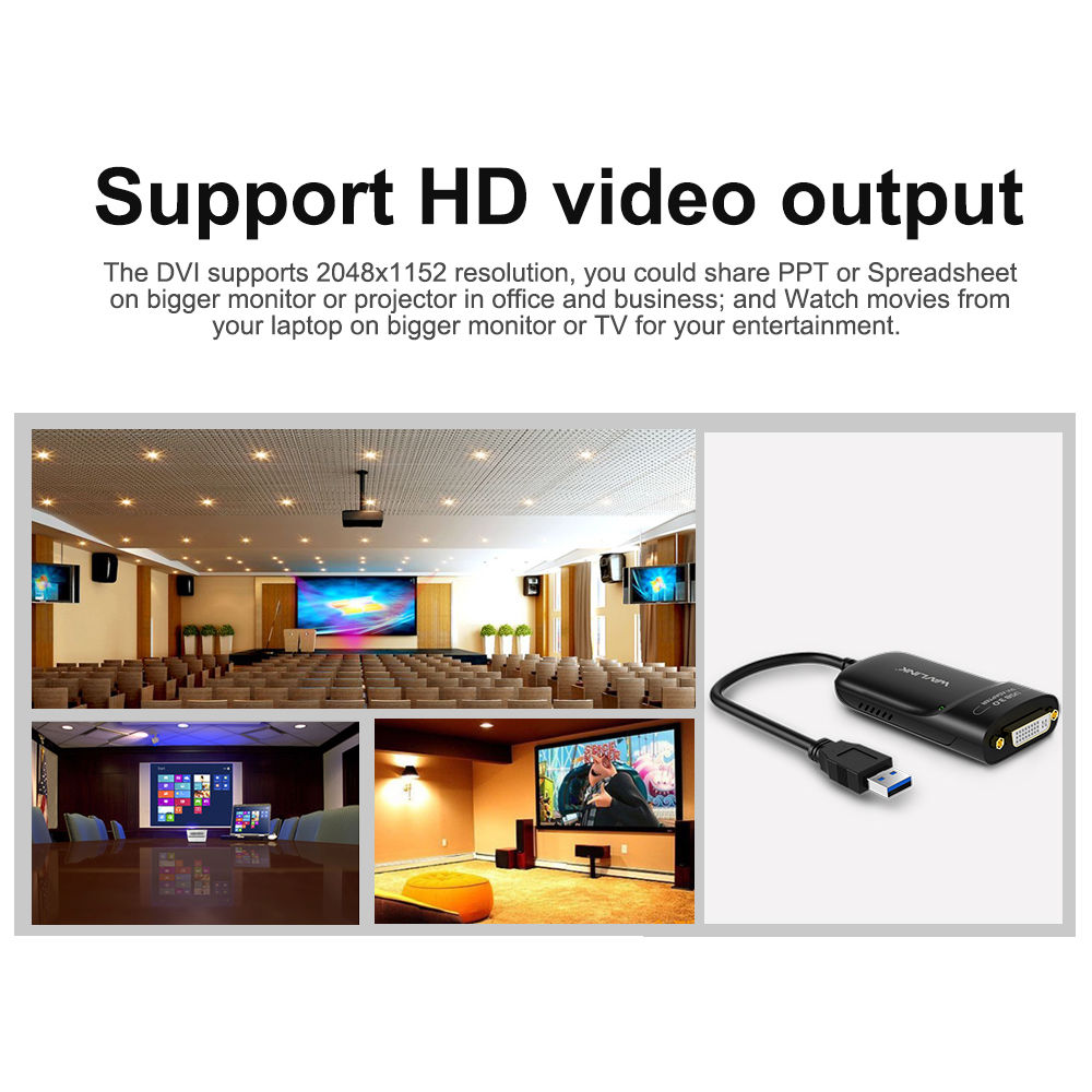 تبدیل USB 3.0 به DVI ویولینک مدل WL-UG3501D