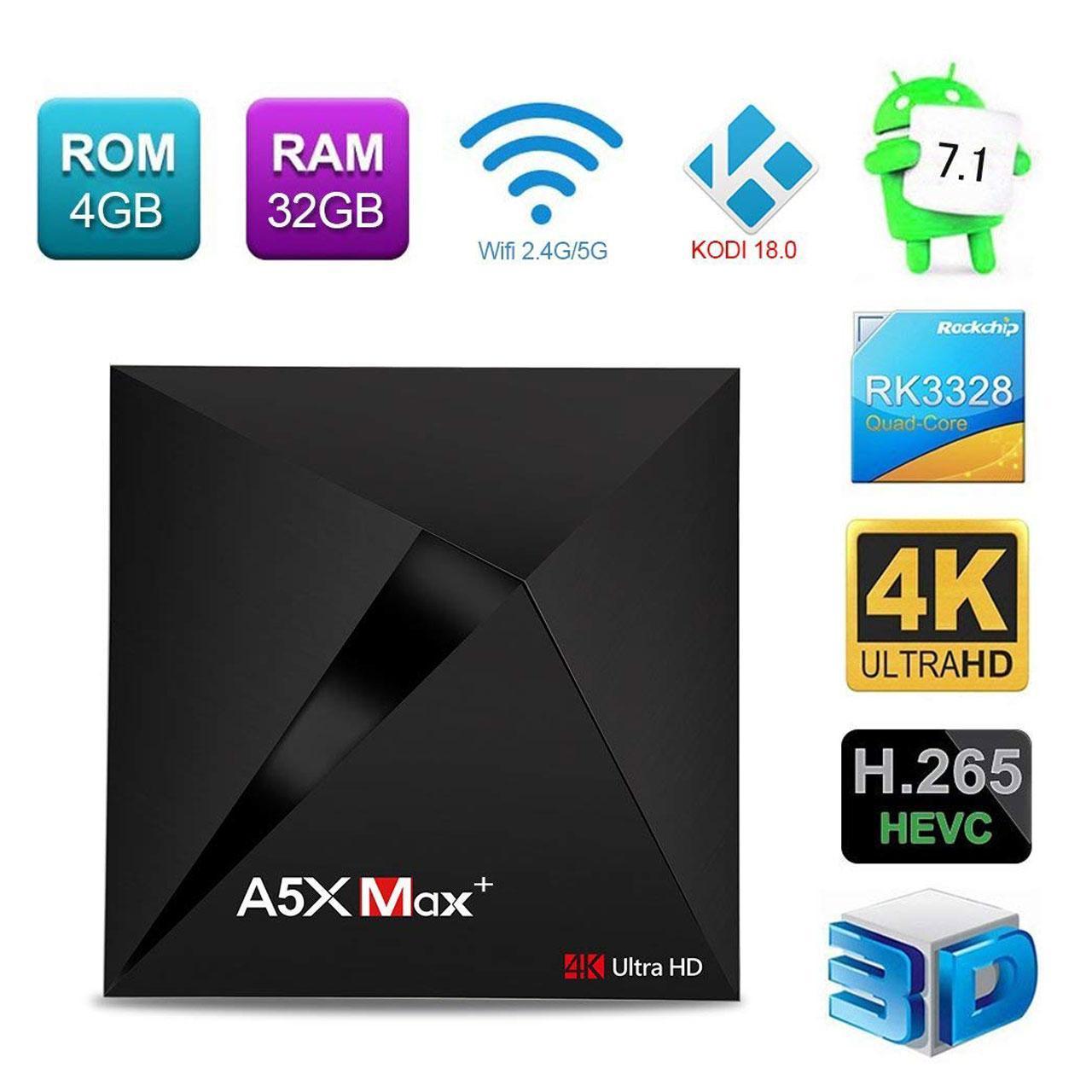 مینی کامپیوتر اندروید A5X Max Plus tv box تی وی باکس اندروید