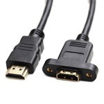 کابل HDMI نر و ماده پنل دار قابل پیچ کردن