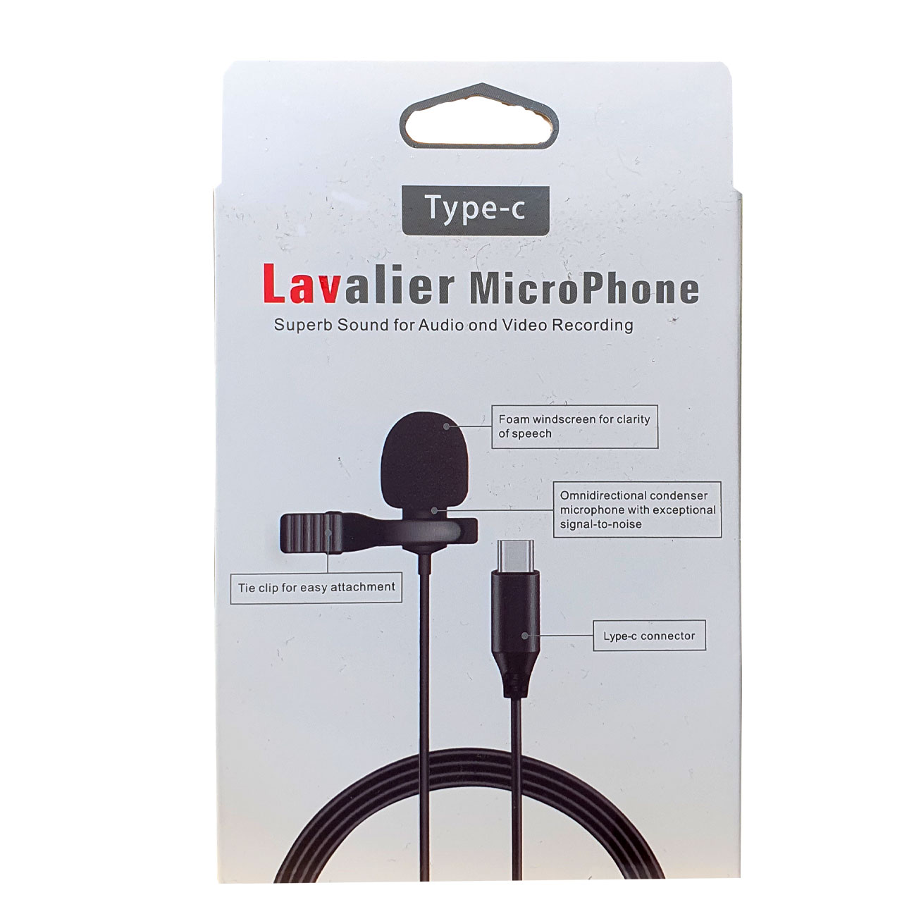 میکروفون یقه ای Type-c برند Lavalier