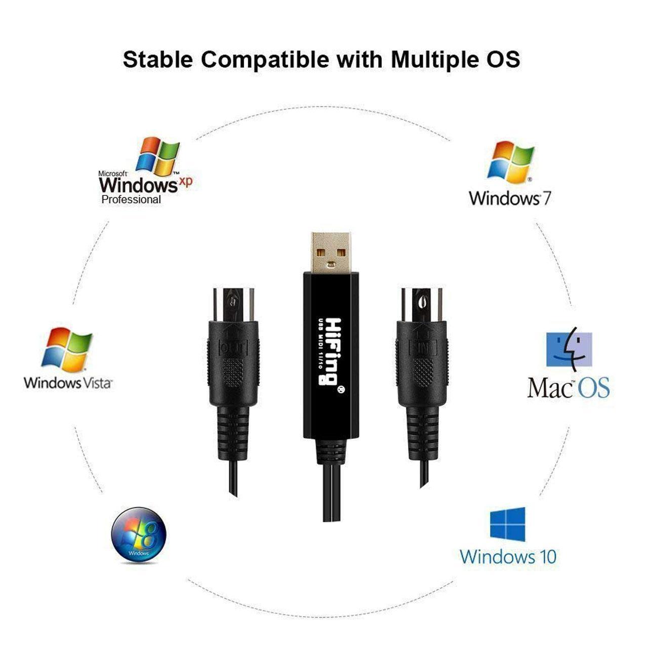 کابل تبدیل USB به MIDI هایفینگ